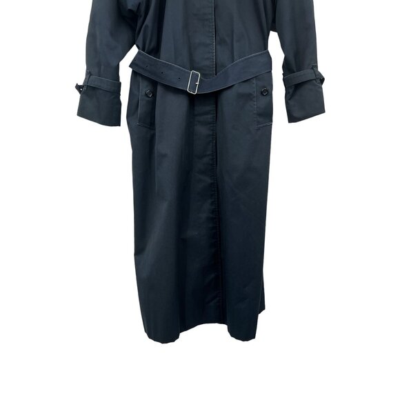 Vintage 80's Burberry Heritage Waterloo Trench Coat Nova Check 10 Long FLAWS - Picture 5 of 13